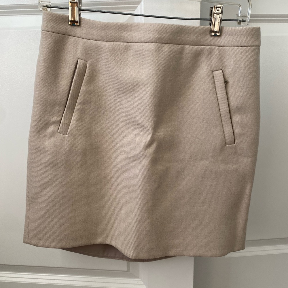 J.Crew wool skirt- Khaki-Size 4